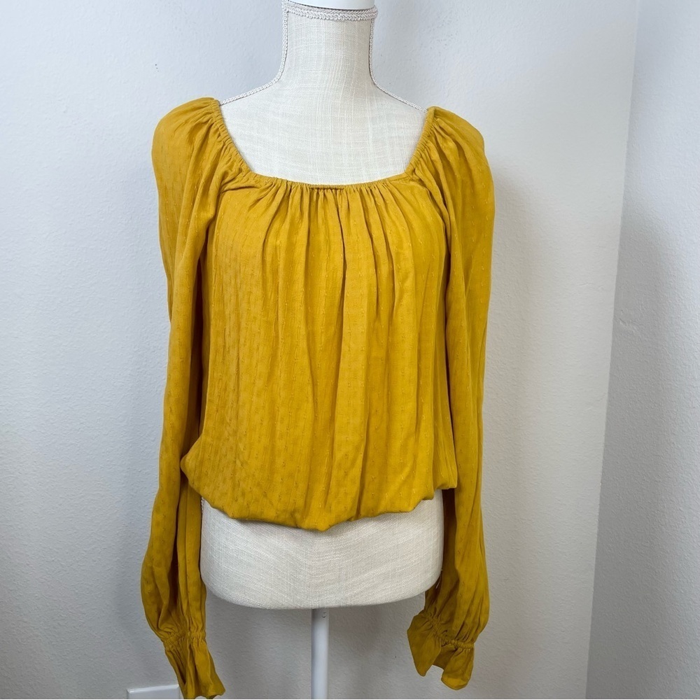 Ramy Brook Jacquard Puff Sleeve Blouse